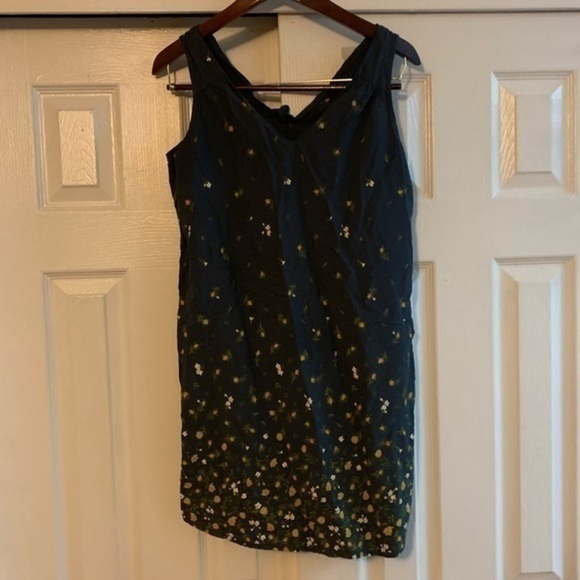 Old Navy Sundress Navy Blue & Yellow Size Medium - Picture 1 of 8